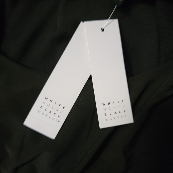 WHBM Drape Front Top, Black, Women's Size Small - Picture 4 of 6